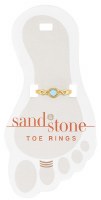 Gold Toned Moonstone Toe Ring