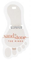 Silver Toned Cubic Zirconia Zig Zag Toe Ring