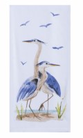 28" x 18" Blue Herons Dual Purpose Terry Cloth Kitchen Towel