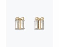 Silver and Gold Toned Present Earrings