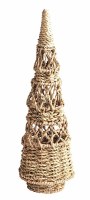 20" Natural Seagrass Decorative Cone Christmas by Mud Pie
