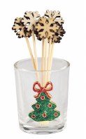2" Glass Chrsitmas Tree Toothpick Holder by Mud Pie