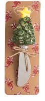 6" Green Christmas Tree Spreader by Mud Pie