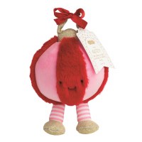 7" Pink and Red Ornament Christmas Plush by Mud Pie