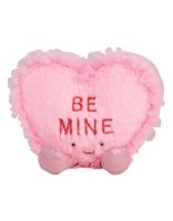 7" Pink Heart Valentine's Day Plush by Mud pie