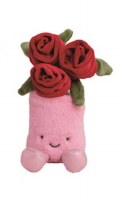 7" Red Roses Valentine's Day Plush by Mud pie