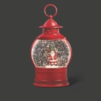 7" LED Red Santa Swirl Lantern