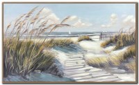 30" x 50" Beachside Dunes Coastal Canvas Framed
