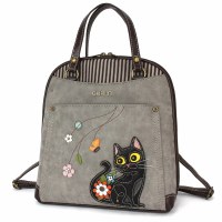 10" Black Cat Convertible Backpack Purse