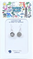 Stainless Steel Sand Dollar Earrings