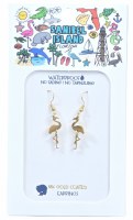 Gold Flamingo Earrings