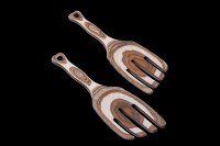 Set of Two 12" Drift Wood Salad Hands