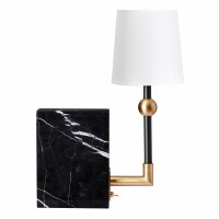 16" Distressed Bronze and Marble Book End Table Lamp
