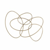 48" Gold Ovals Metal Plaque