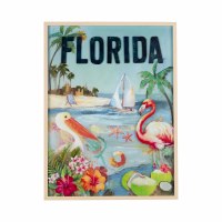 48" x 36" Florida Poster Framed Under Glass