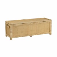 56" Natural Rattan Wrap Trunk
