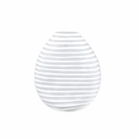 12" White Frost Lines Glass Vase