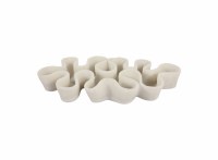 22" White Polyresin Decorative Squiggle Bowl