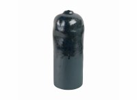 17" Dark Blue Ceramic Vase