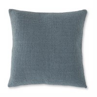 20" Sq Blue Linen Decorative Pillow