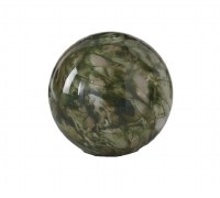 8" LED Green and White Glass Orb