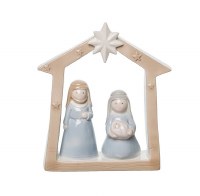 6" Multi Pastel Holy Family Nativity