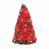 10" LED Red Poinsettia Tree