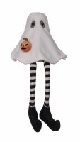 11.75" White and Black Leg Ghost Sitter