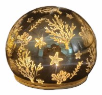 Small LED Gold Glass Orb