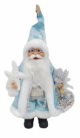 9" Blue Santa Claus Holding a Starfish Figurine