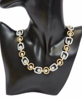 18" Gold and Silver Mod Magnetic Clasp Necklace