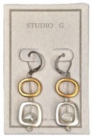 Silver and Gold Double Mod Earrings
