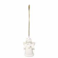 3" White Ceramic Angel Ornament