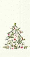 9" x 5" Christmas Branches Tree Guest Towels