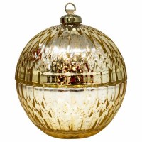 6" LED Gold Glass Ornament Figurine