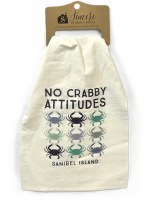 29" Sq Sanibel "No Crabby Attitudes" Kitchen Towel
