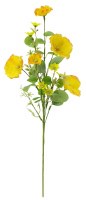 28" Faux Mixed Yellow Poppy Spray