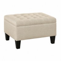 31" Natural Linen Bench