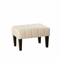 27" Natural Linen Bench