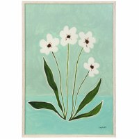 38" x 26" Sky Flowers 1 Gel Textured Framed Print