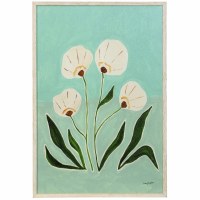 38" x 26" Sky Flowers 2 Gel Textured Framed Print