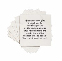 5" Square First Person At The Party Beverage Napkins