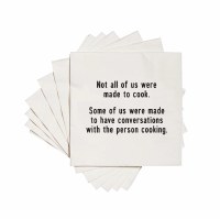 5" Square "Not All Of Us We Made To Cook" Beverage Napkins