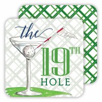 Pack of 20 4" Square 19th Hole Disposable Golf Coasters