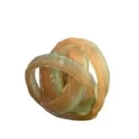 6" Yellow and Orange Knot Glass Orb