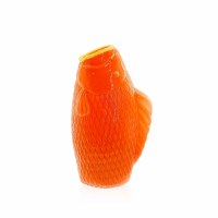 11.5" Orange Fish Glass Vase