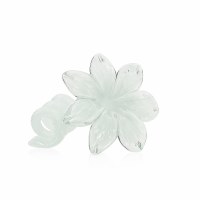 4" White Glass Flower