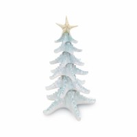 12" Polyresin Blue and White Starfish Tree
