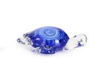 4" Dark Blue Glass Turtle