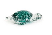 4" Green Glass Turtle